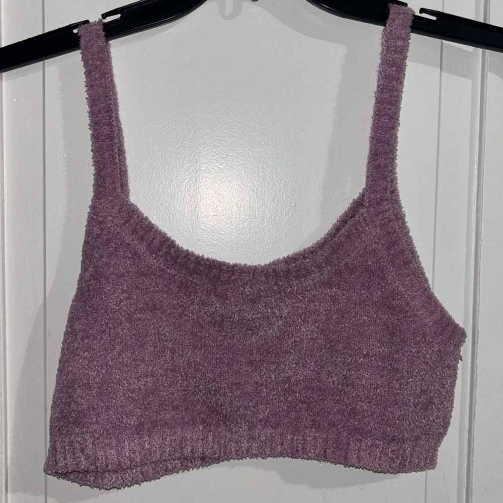 purple crop top
